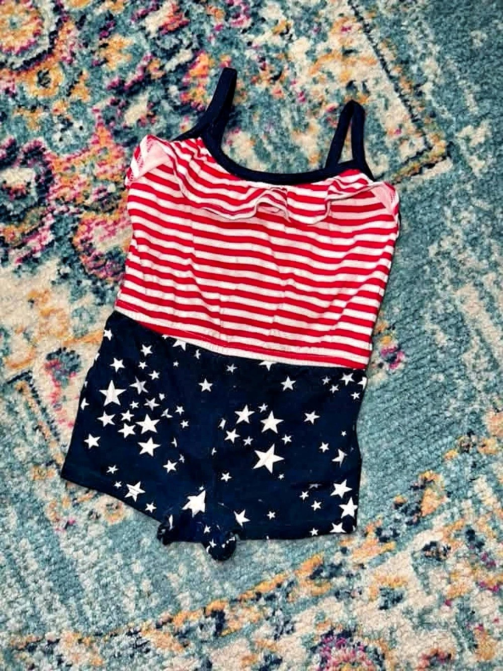 Jumping Beans Girls Striped Romper